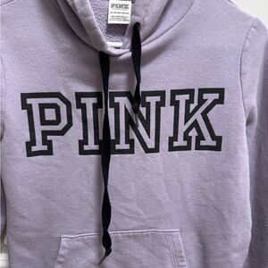 Victoria's Secret Lavender Hoodie with Black Accents
